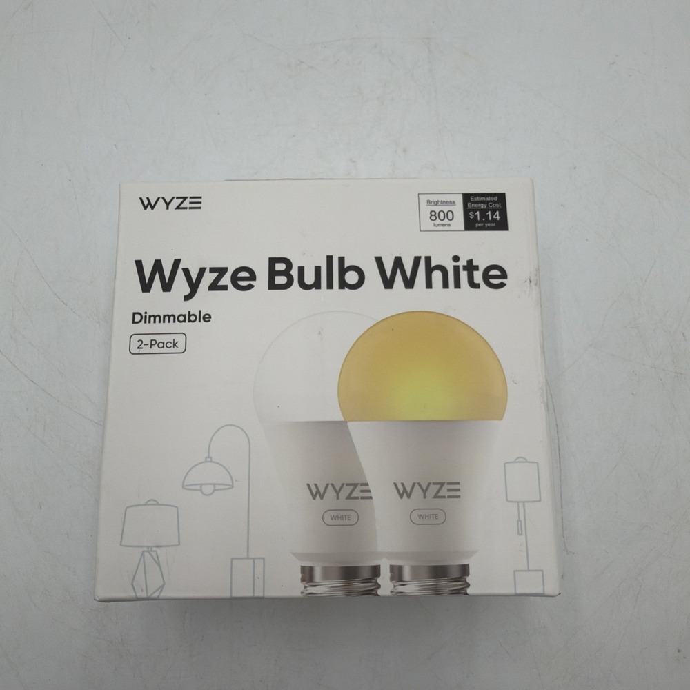 Wyze Bulb White WLPA19V2 Dimmable 2-Pack Excellent